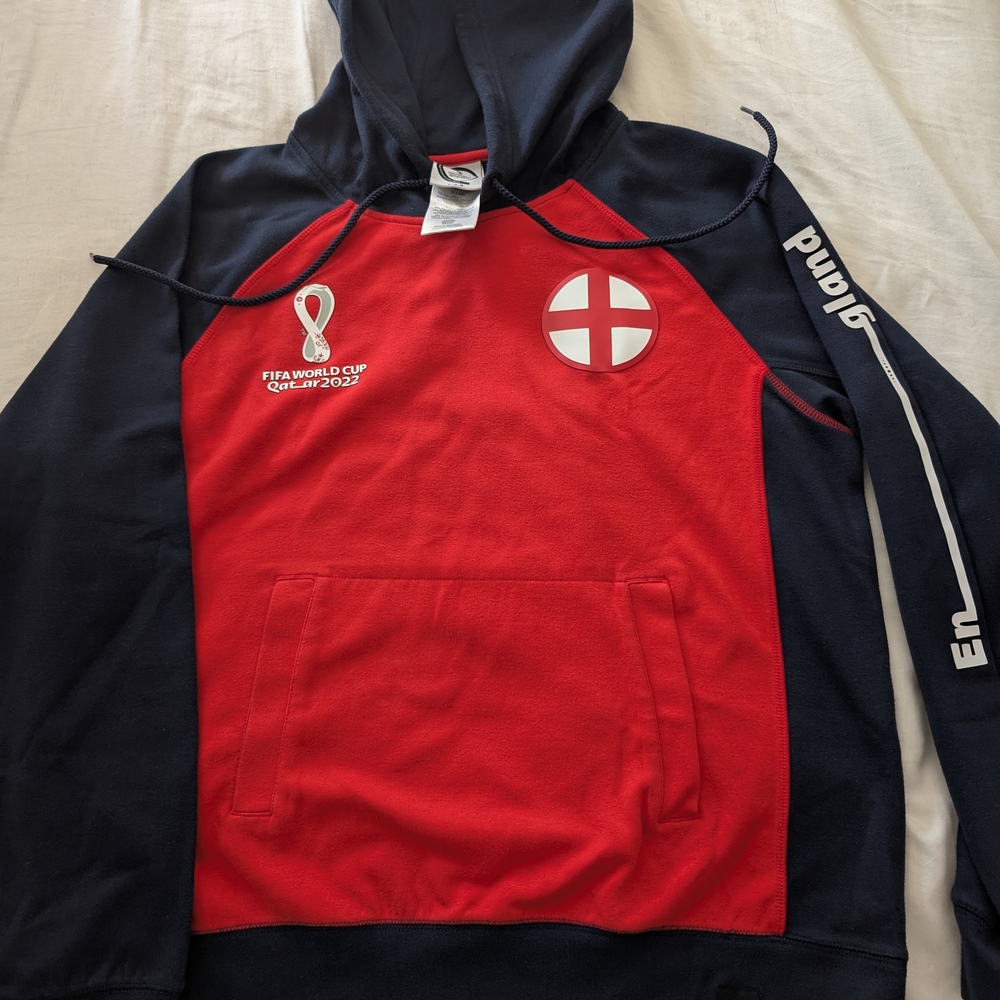 England FIFA World Cup Red and Navy Hoodie